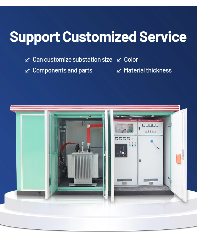 33kv 11kv 800kVA/ 630kVA/ 1250kVA Kiosk Power Transformer Compact Prefabricated Electrical Substation