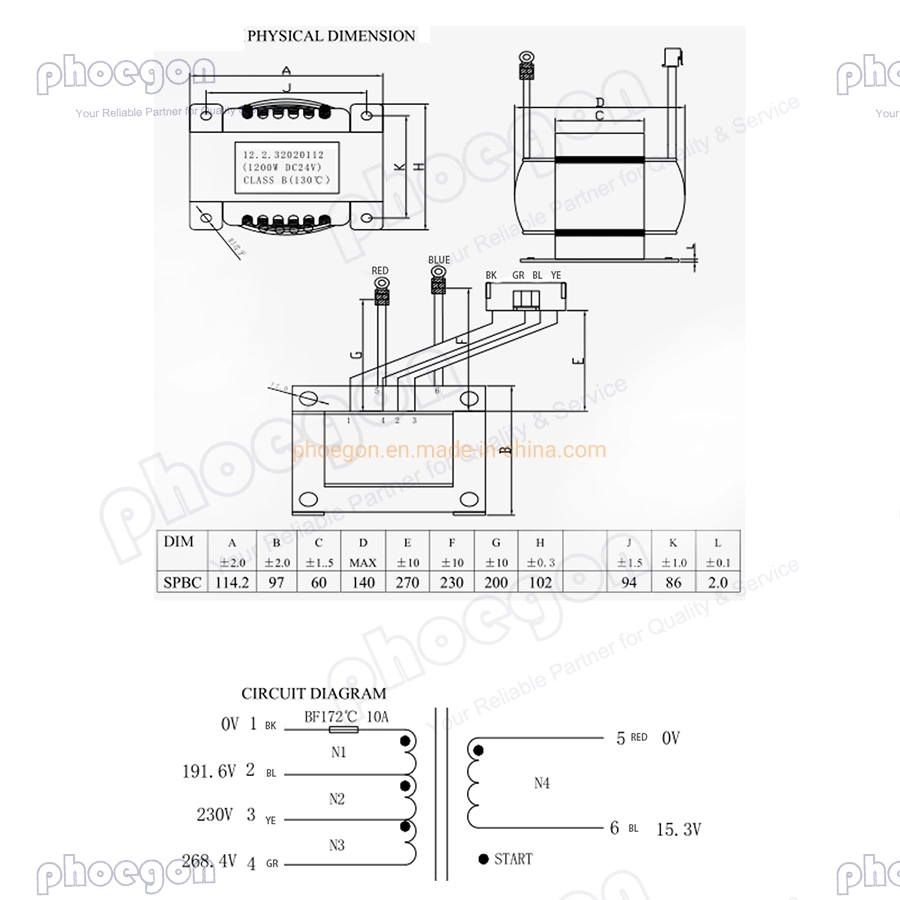 Ei 220V to 12V AC/DC PCB Mount Power Electronic Transformer