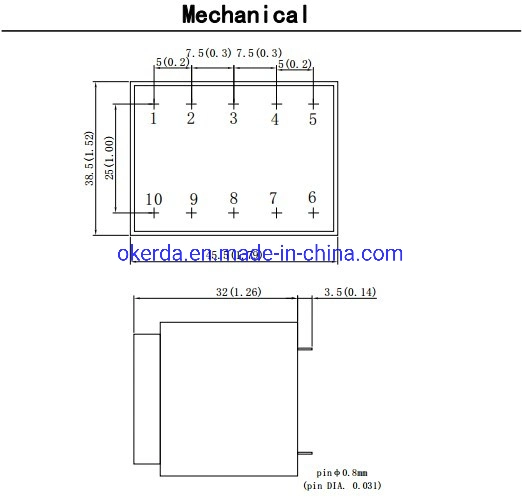 OEM 230V 12V 9V AC Transformer Silicon Steel Lamination Encapsulated Ei Transformers