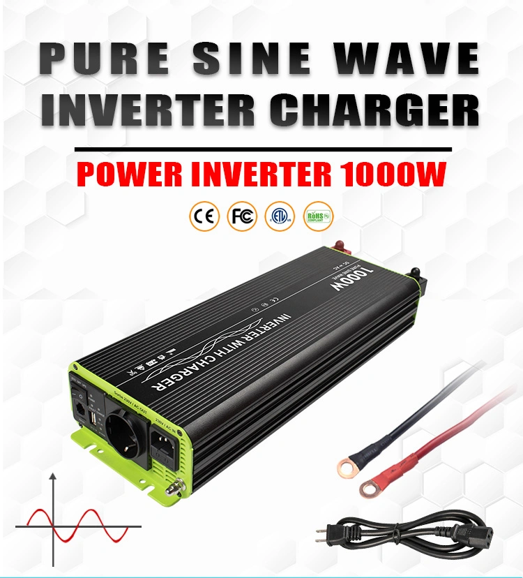 1000W Power Inverter DC 12V to 110V 230V AC Converter with USB Charger
