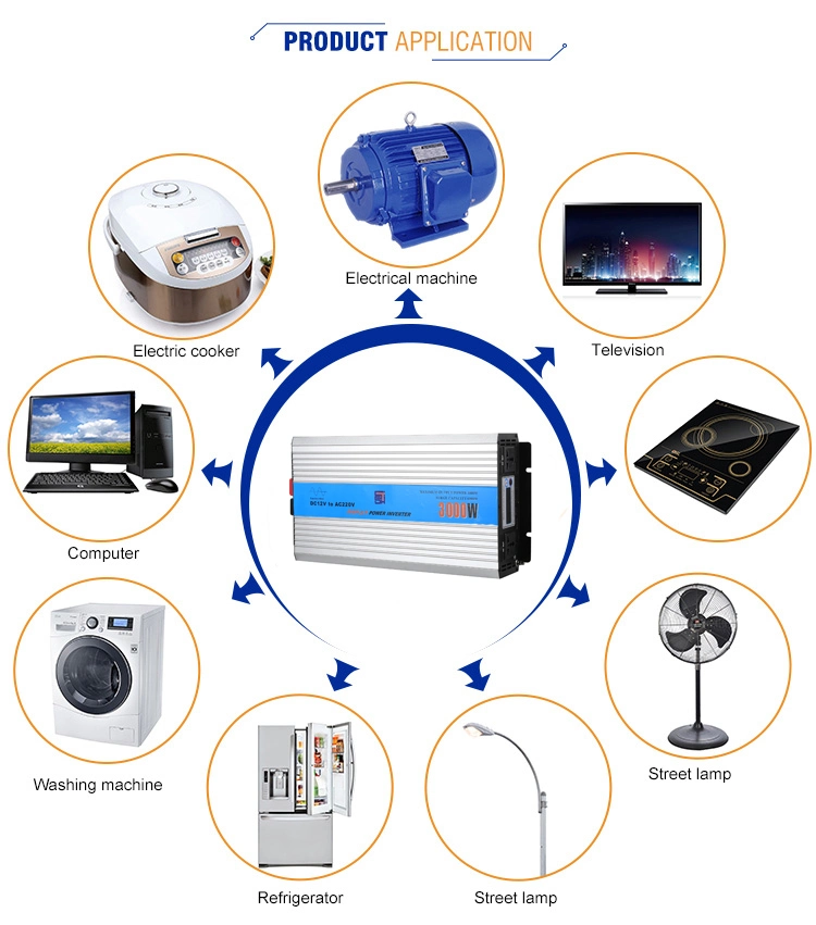 DC 12V 24V 48V to AC 110V 120V 220V 1000W 2000W 3000W Inverters Converters