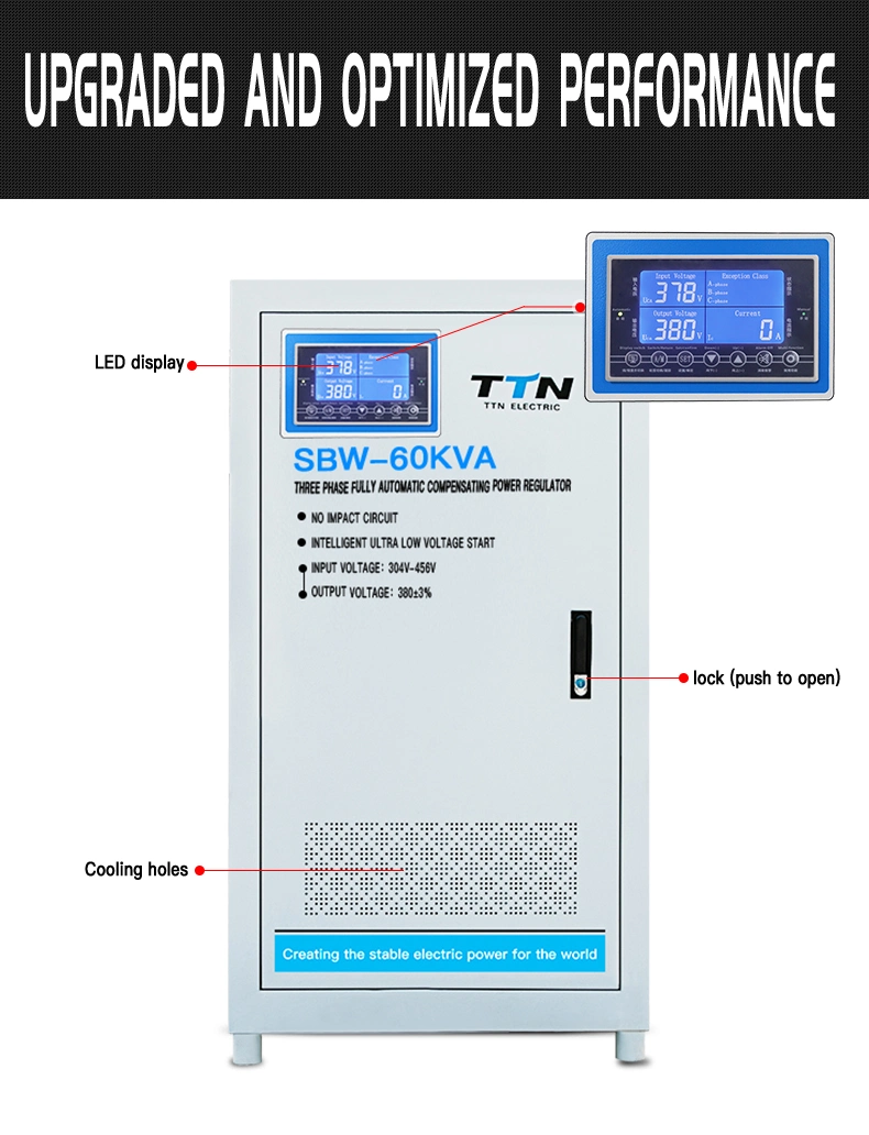 SBW-50kVA Three Phase Compensation Voltage Stabilizer /AVR/Regulator