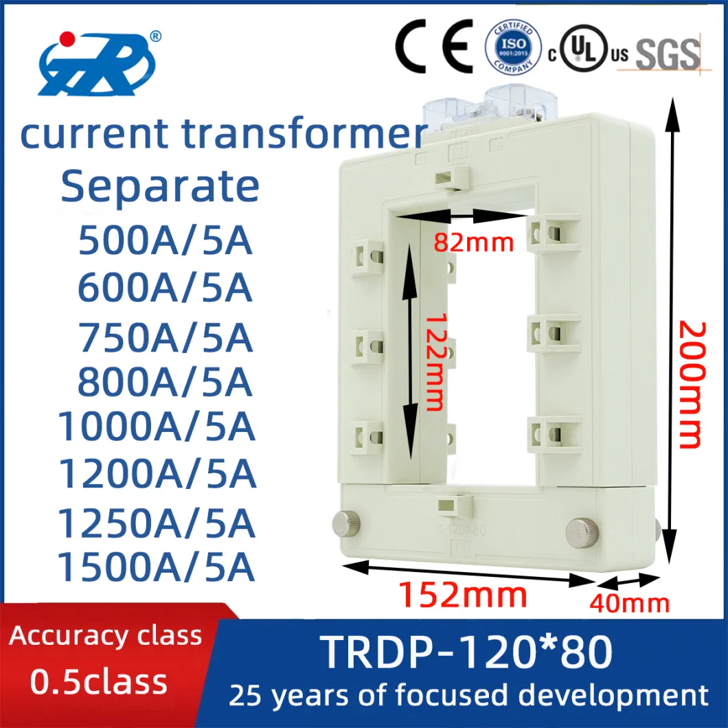 Tr Dp-100*50 0.5 Class 1500A 3000/1 Mini Open Type CT AC Current Sensor Split Core Current Transformer