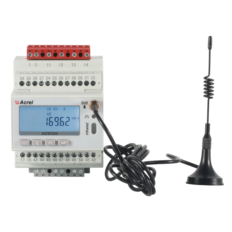 Acrel Adw300-4ghw 4G Meter Wireless Energy Meter Electricity Meter with 4G Energy Meter with 4G Iot Platform Iot Meter