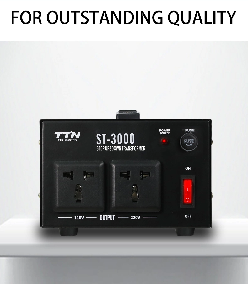 Ttn High Quality Low Price St-1500va 220V to 110V Step up and Down Transformer