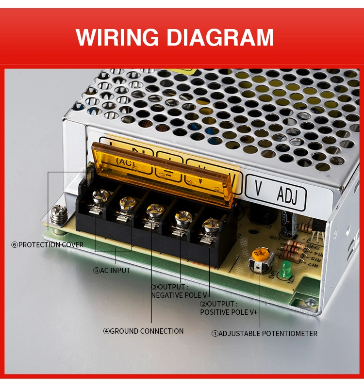 S-60-12 DC 12V 5A Regulated Switching Power Supply Transformer for LED Driver SMPS AC DC Power Supply