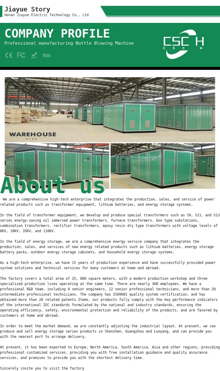 European Box-Type Transformer Substation 12/0.4 500kVA 630kVA Prefabricated Substation