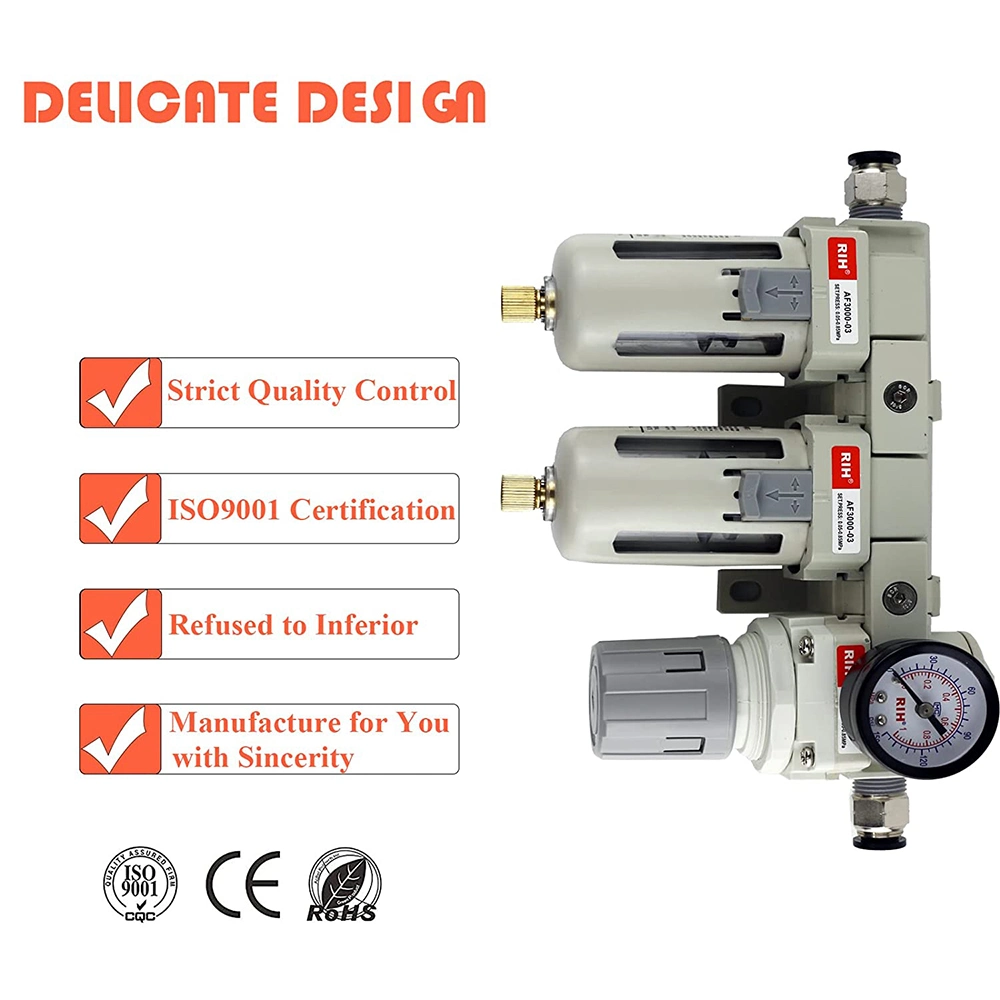 SMC Type AC Series Pneumatic Air Filter Regulator Port Size G1/8&prime;&prime; 1/4&prime;&prime; 3/8&prime;&prime; 1/2&prime;&prime; 3/4&prime;&prime; 1&prime;&prime; Pneumatic Pressure Regulator