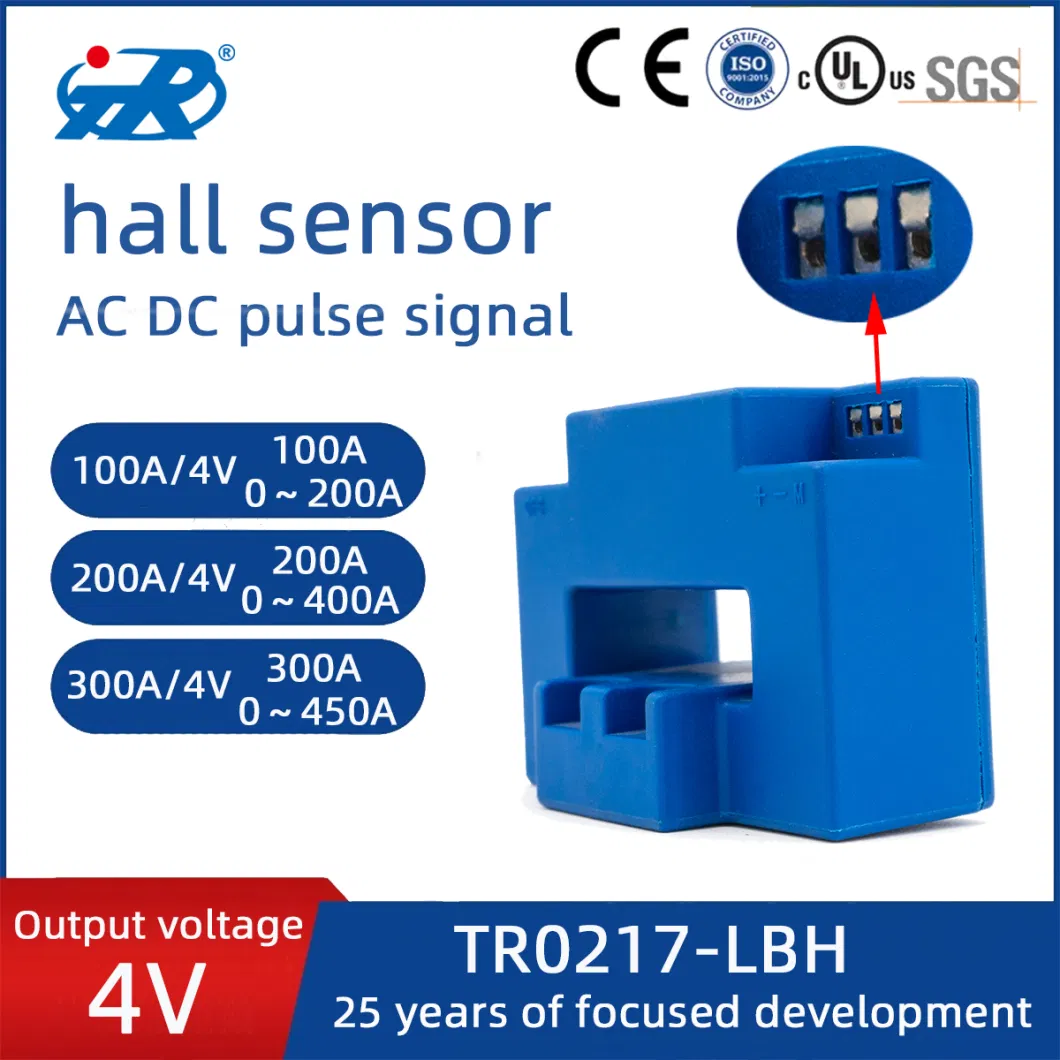 Tr UPS High Precision Anti-Interference Broadband AC/DC Hall Sensor Current Sensor Transformer 500A/4V