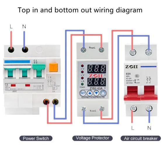 Digital Voltage Protector Adjustable Voltage Protector 230V/400V 40A 63A