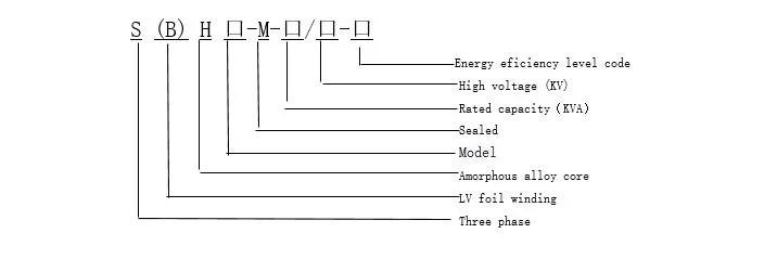 10kv 30-2500kVA Sbh-M21 Low-Loss Three-Phase Oil-Immersed Amorphous Alloy Voltage Distribution Power Transformer