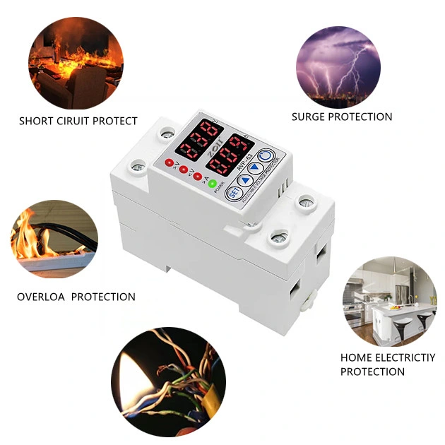 Zoii 220/230V 1-63A Digital Adjustable Over Under Voltage Current Protector