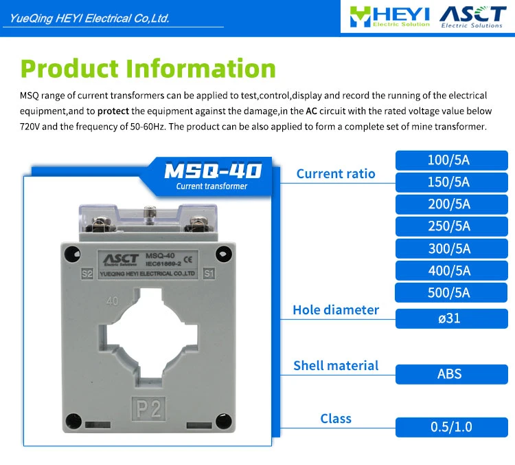 Upgraded Current Transformer Msq-40 100-500A/5A Customizable