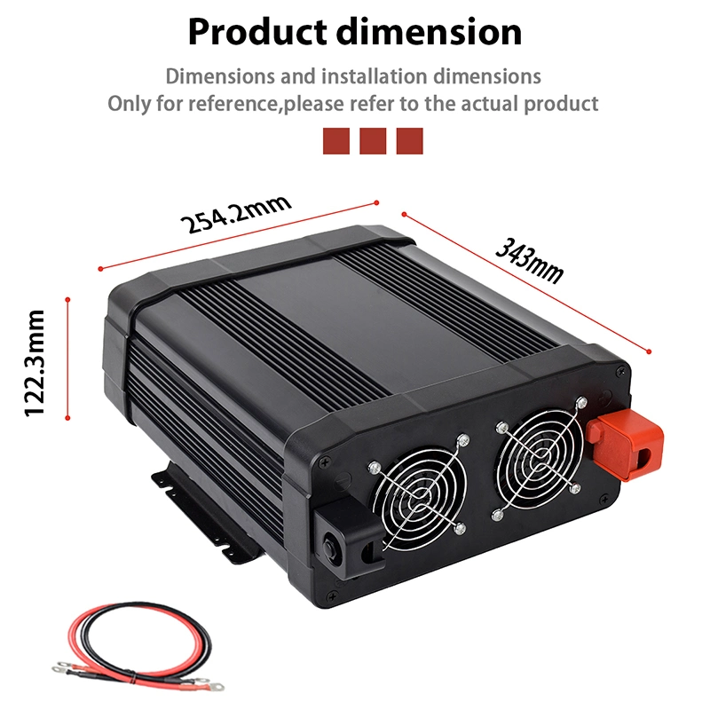 2000 Watts Power Inverter, Pure Sine Wave Inverter 12V 24V to 110V 220V 230V AC, DC to AC Converter, Included &ndash; UL CE RoHS Certified