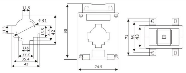 Msq CE 0.5kv 0.66kv Electric Current Transformer Manufacturer Flexible Low Voltage CT for Energy Monitoring