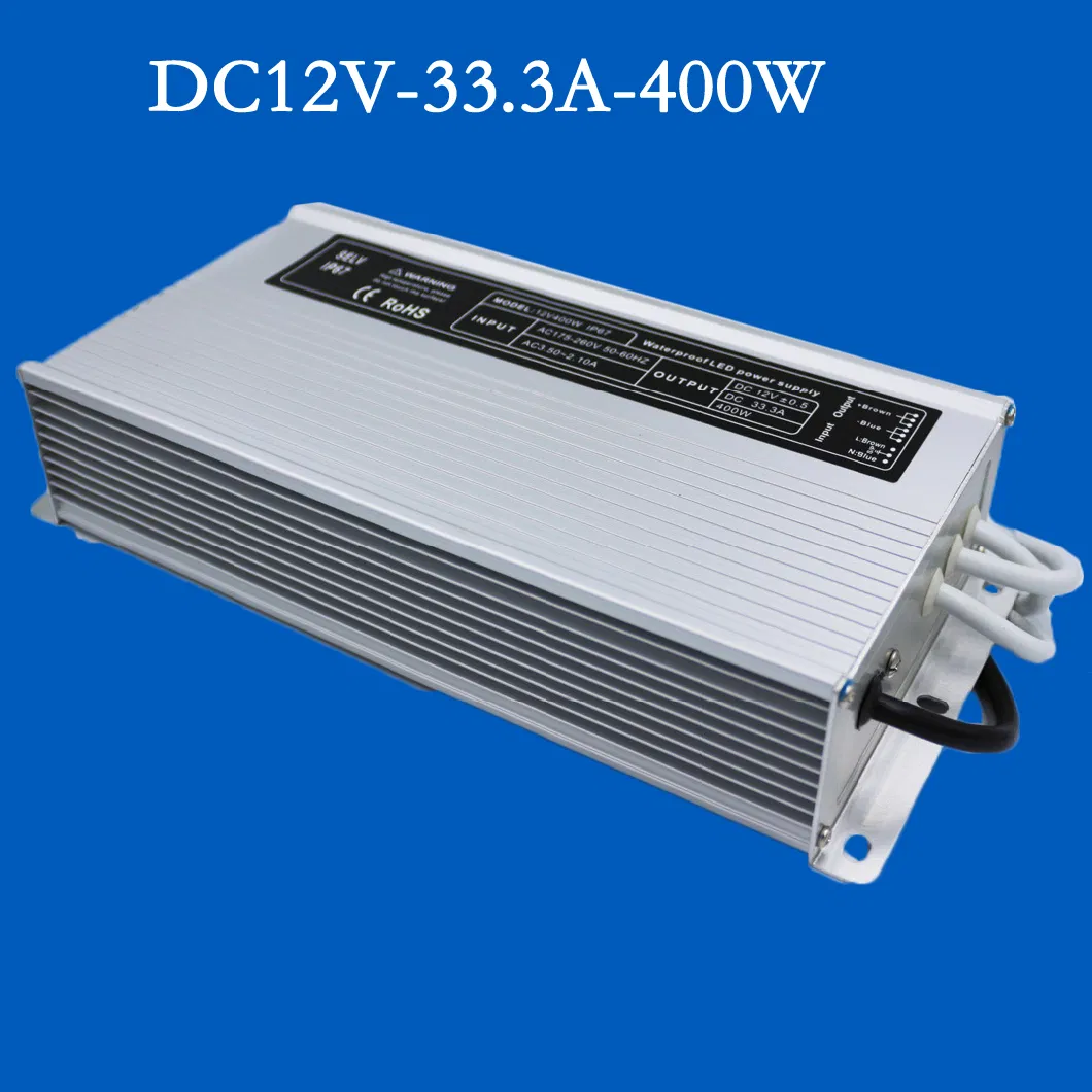 60W IP67 Waterproof AC110V to AC240V DC12V 5A LED Transformer for LED Module/LED Strip