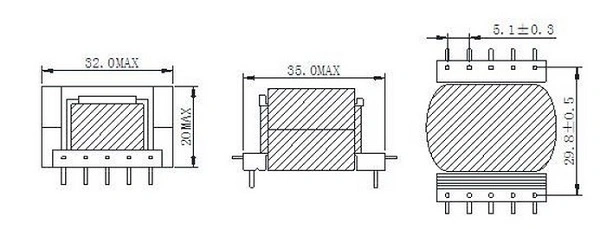 Pot Type High-Quality Ultra-Thin High-Frequency Power Transformers