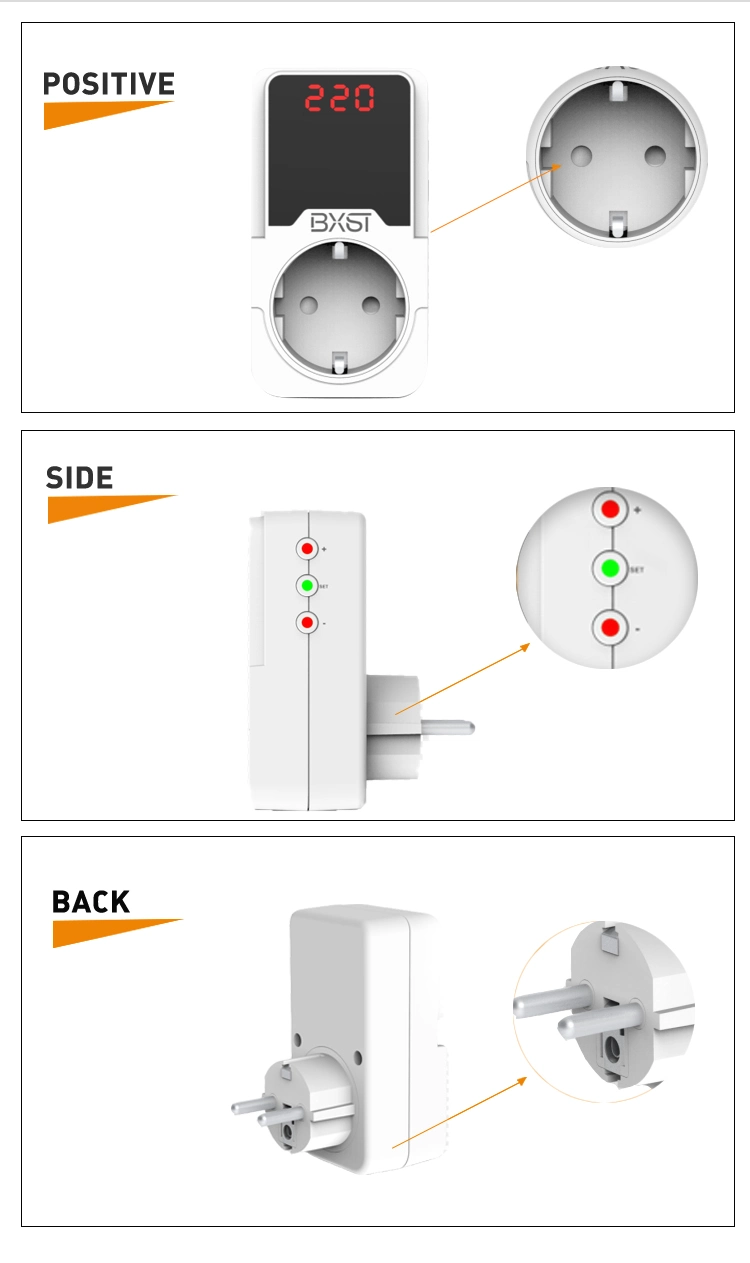 Bx-V099-EU-G-D Automatic Fridge Voltage Protector for Whole Home