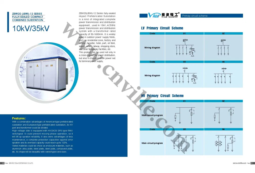 11kv 15kv 24kv 33kv 66kv Kiosk Mobile Fabricated Compact Transformer Substation