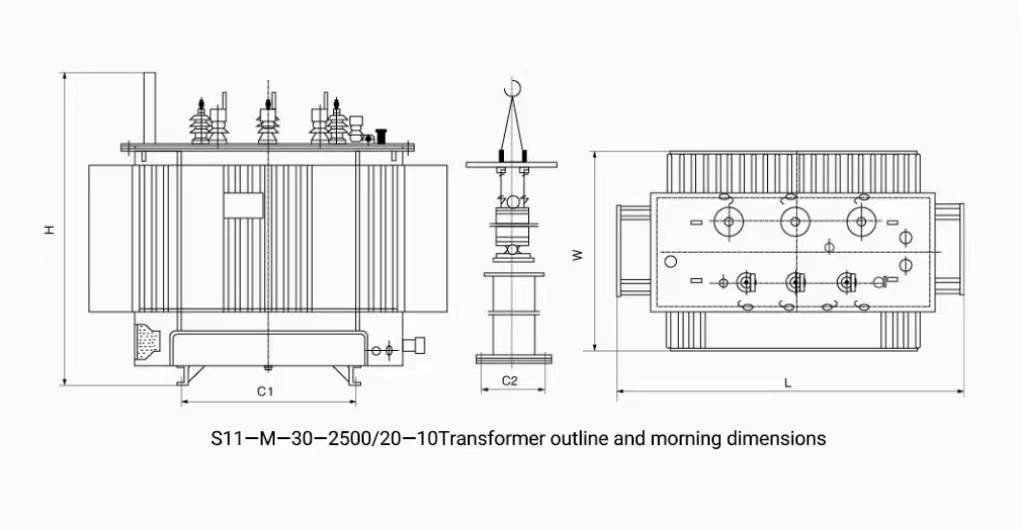 25kVA Power Transformer Type 11 Kv 400 V Transformer Electrical Equipment