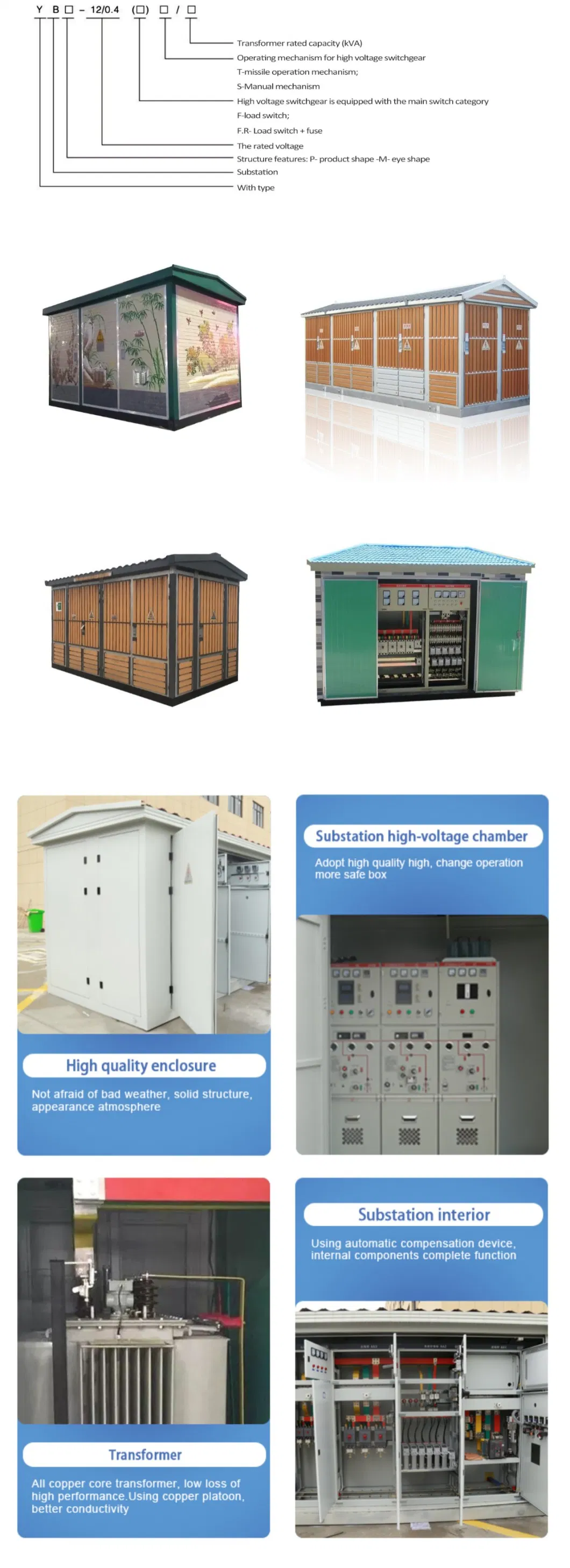 Zhegui Electric Outdoor Power Distribution Transformer Substation Compact Box Type Prefabricated Combined Substation