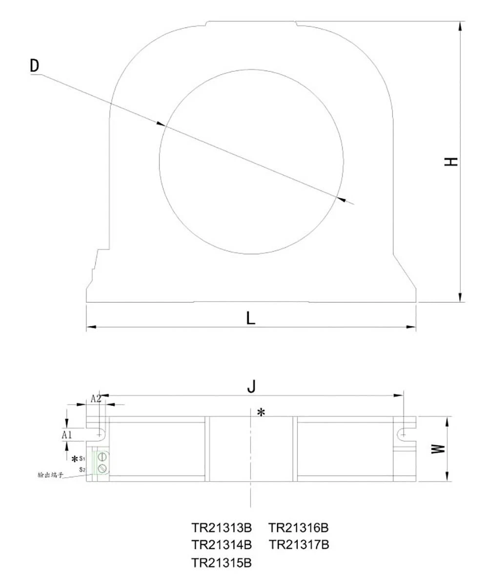 Tr AC DC Electrical Fire Monitoring Closed-Loop Residual Zero-Phase Current Transformer Sensor