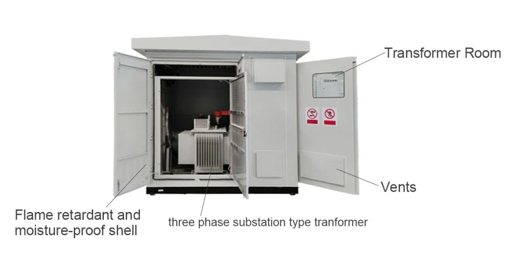 American Box-Type Prefabricated Compact Transformer Substation on Outdoor Power Distribution