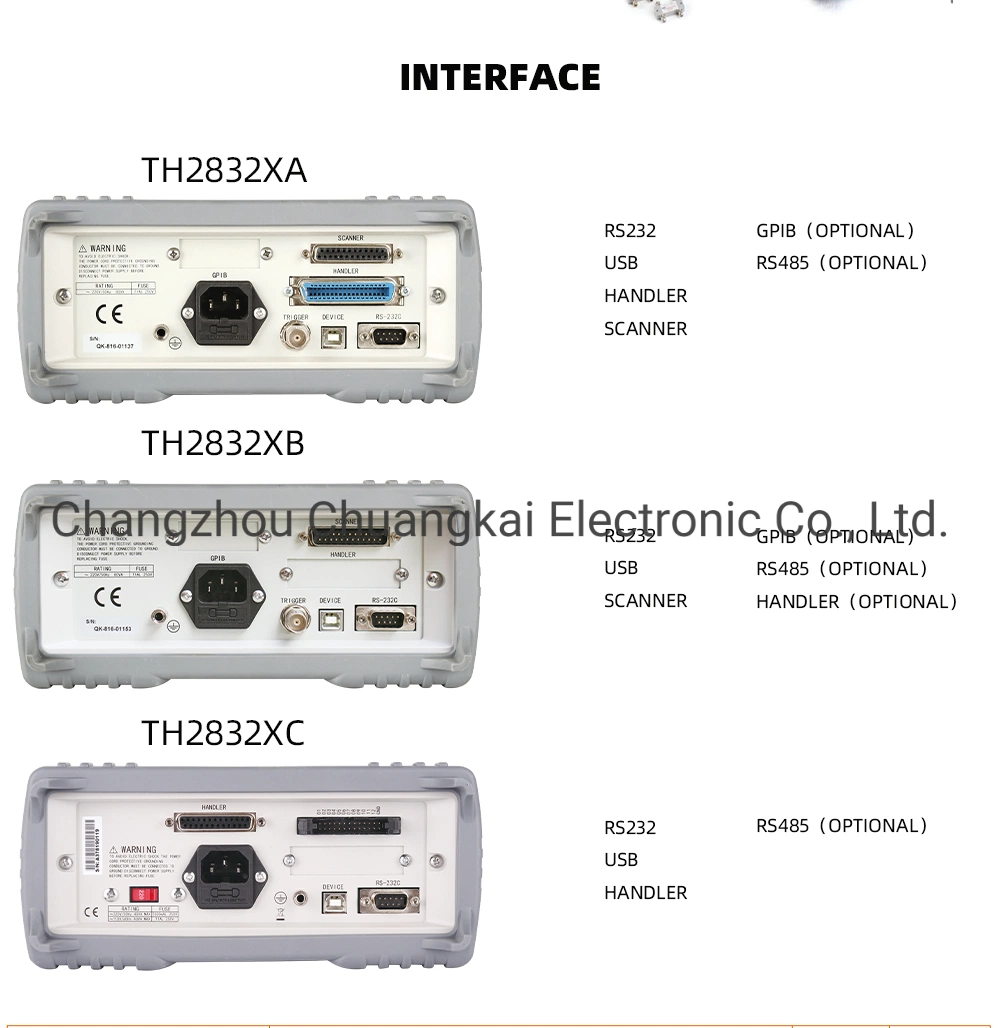 Tonghui Th2832xb 4.3 Inch TFT LCD 272*480 Automatic Transformer Test