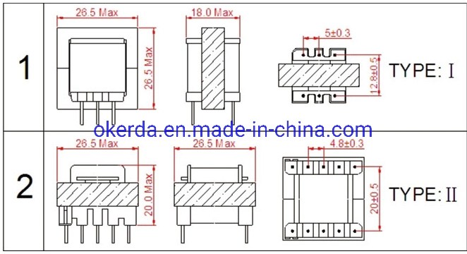 High Frequency 12V 16V 24V 110V 120V 220V 230V AC Step up Transformer