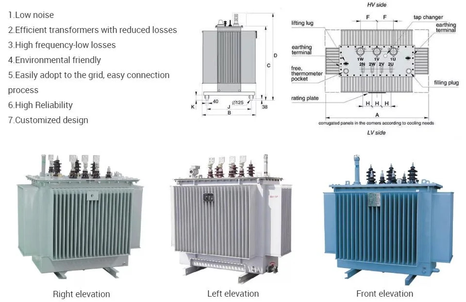 Electric Power Transformer High Voltage Transformer Price 1MW Transformer 2000kVA