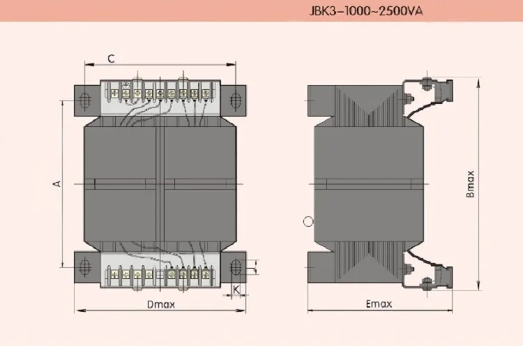 1000va Open Type Single Phase Isolation Transformer (JBK3-1000VA)