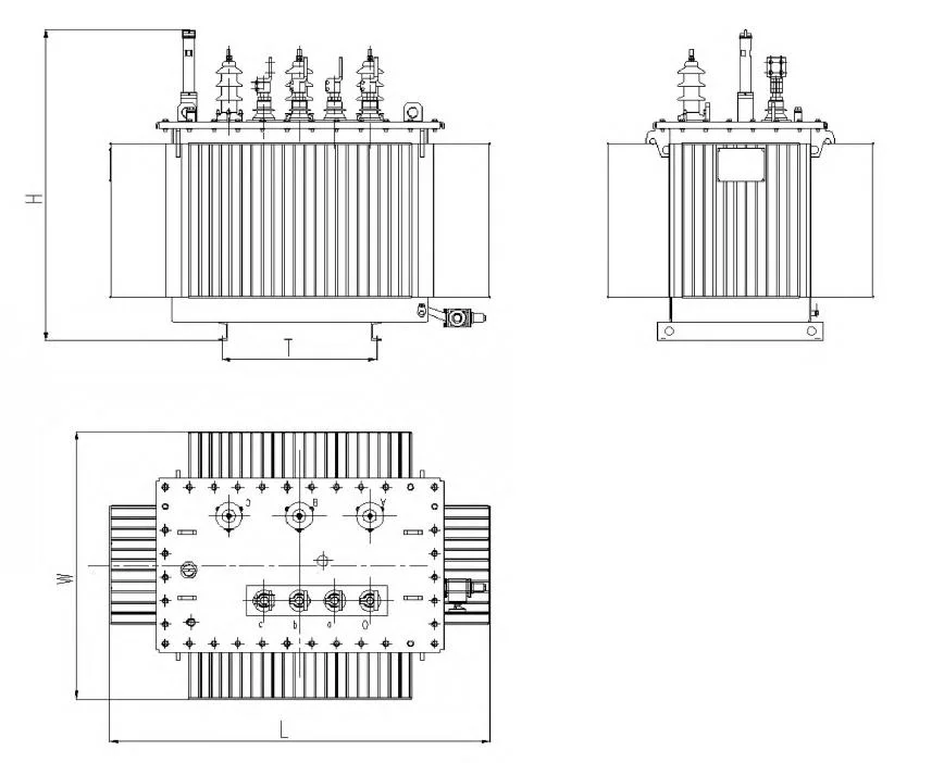 High Voltage 500~2500kVA Oil Immersed Power Transformer Price Silicon Steel Core