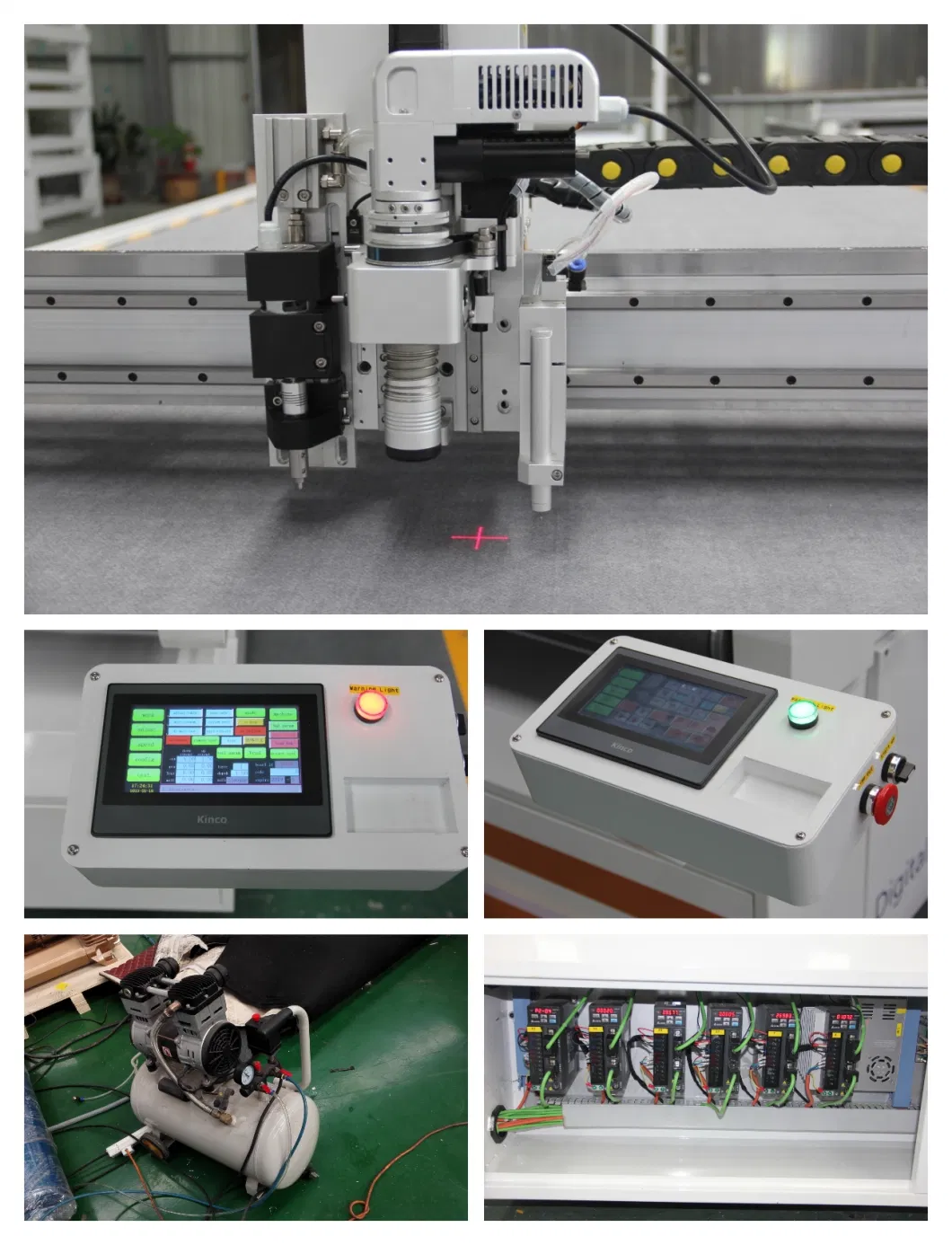 CNC Vibration Knife Cloth/ Artificial / Genuine / Fish Leather Fabric Cutting Machine for Sale