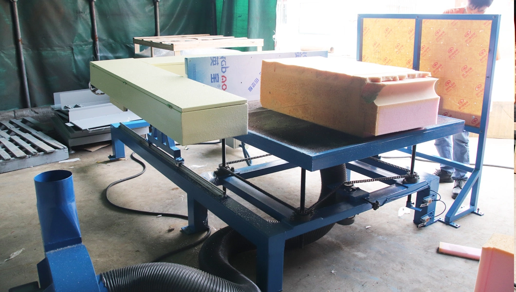 Manual Foam Sponge Contour Horizontal Cutting Machine for Slice Cutting of Special Shape Foam