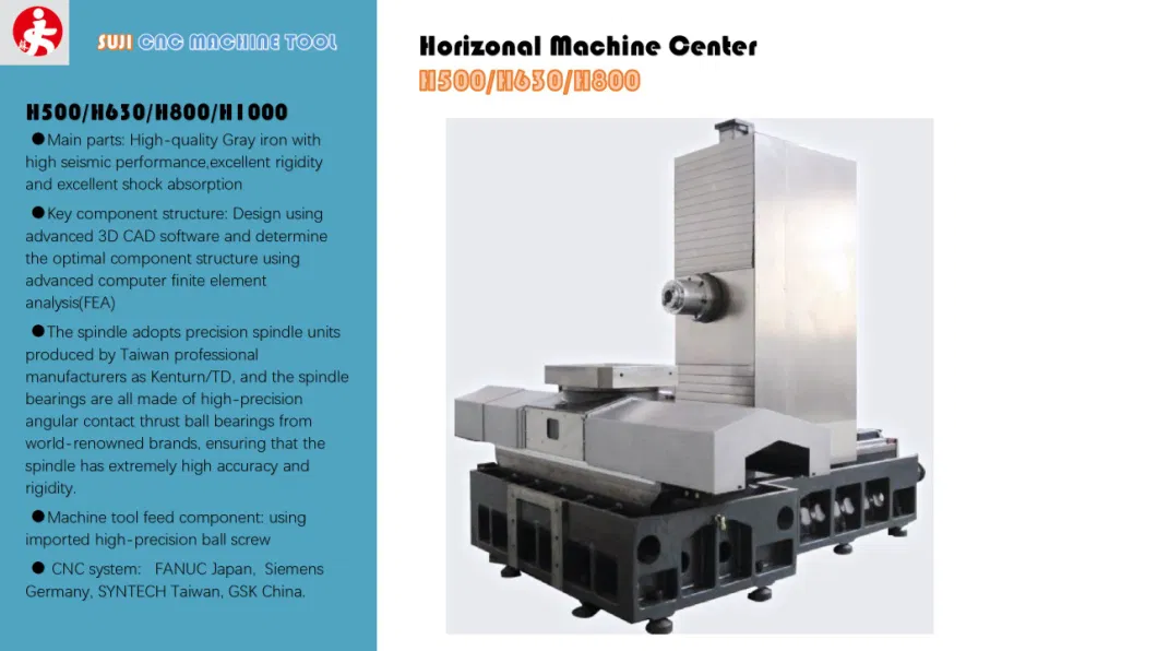 Suji CNC Horizontal Machining Center Milling Boring Cutting Lathe Machine