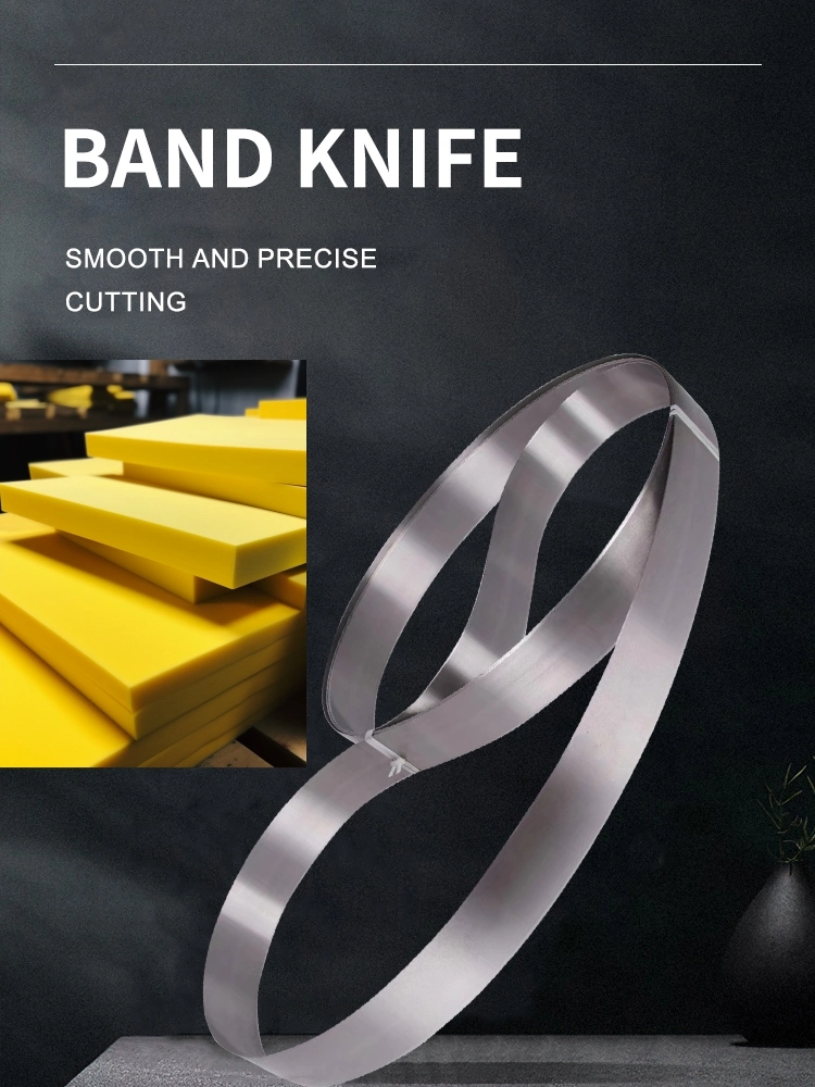 High Density Saw Cutter Machine Polyurethane Mattress Rubber Cotton Foam Cutting Band Knife Blade for Sponge