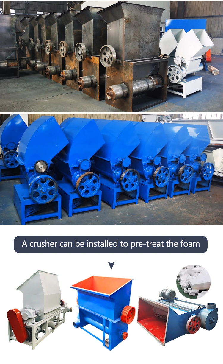 Factory Supply EPS Hot Melting Recycling Machine Foam Crusher Thermocol Block Making Machine