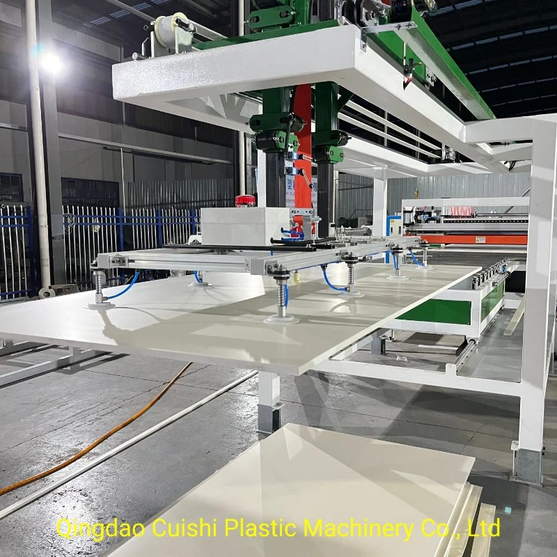 Plastic Sheet Cutting Machine PVC WPC Foam Foaming Skirting Board Making Manufacturing Machine