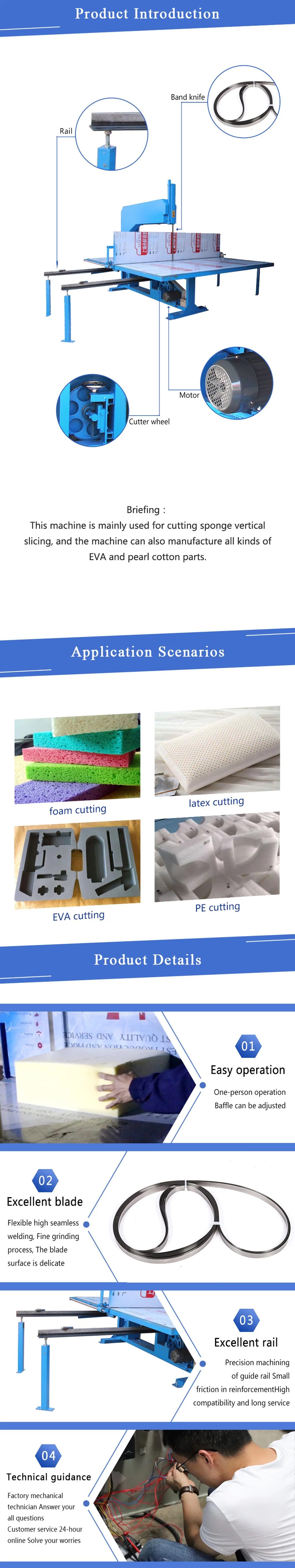 Advanced EVA Polyurethane Vertical Sponge Cutting Machine Foam Cutter
