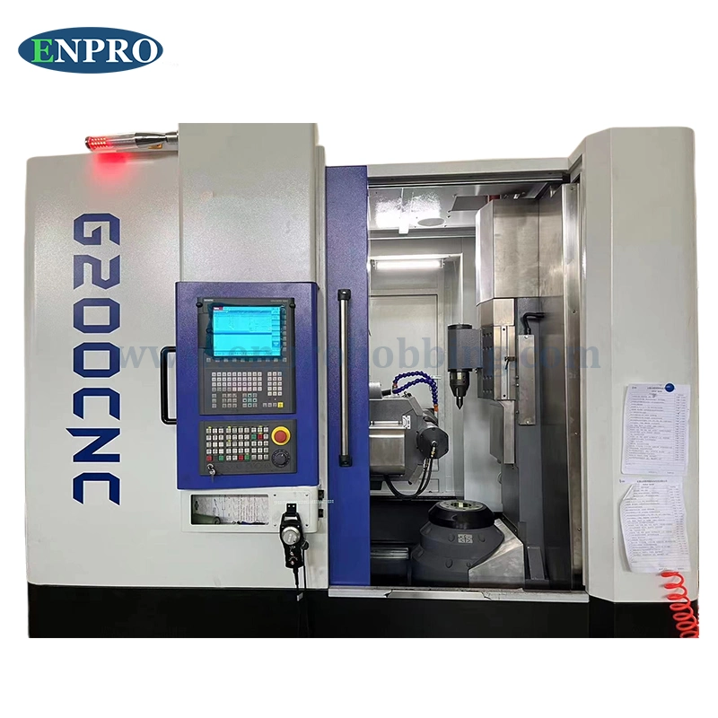 China G200 5 Axis 6 Axis 7 Axis Vertical Spur Spiral Helical Wheel Worm CNC Gear Hobbing Machine for Cutting 1-4 Modules Maximum Diameter 200mm Teeth Processing