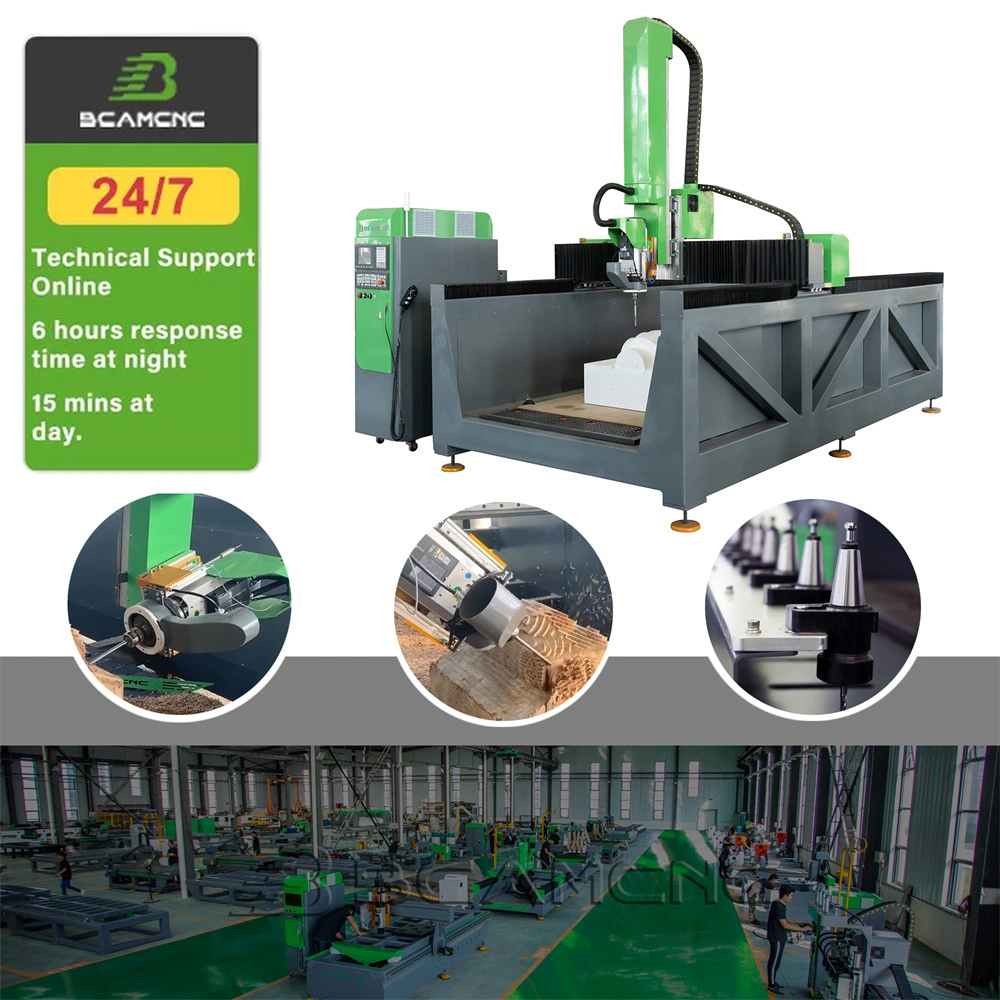 Good Price Exported Type 4 Axis CNC Router Machine Foam Cutter 1325 1530 with Vacuum and Tool Changer