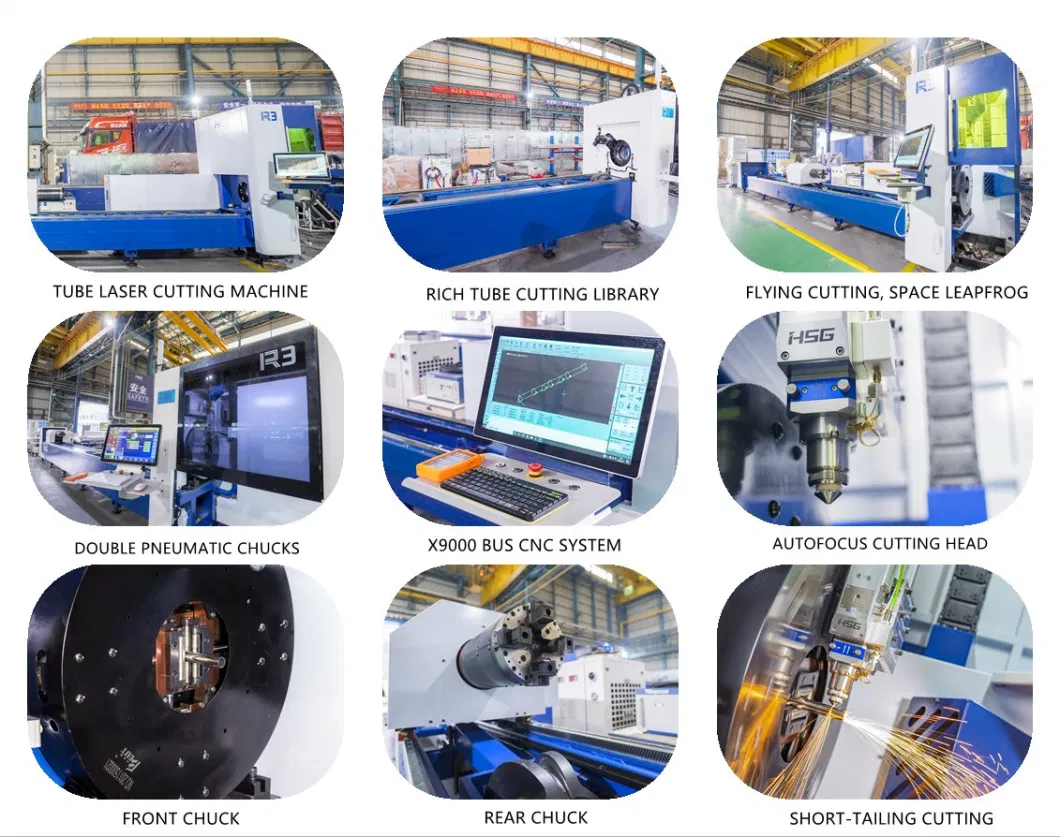 Fiber Laser Cutting Machine for Sheet Metal 6m / 12m Long Tube