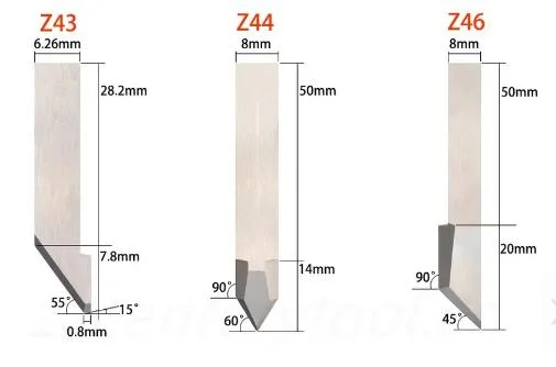 Tungsten Carbide Zund Bladed Razor Knives Slotting Cutters