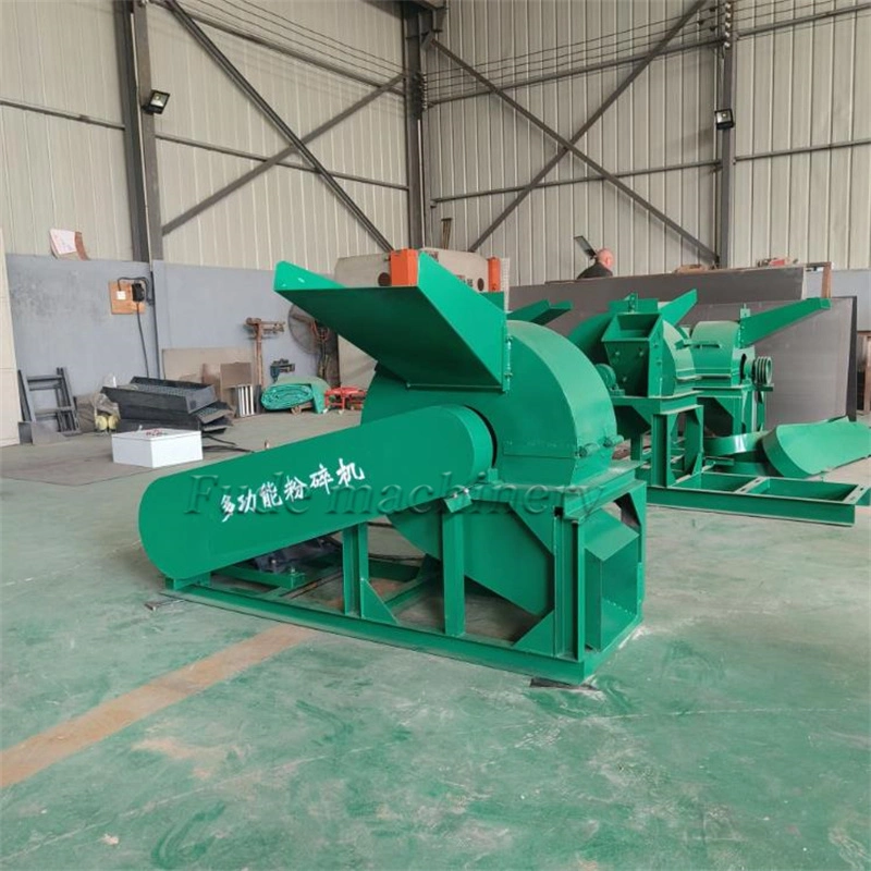 Dry and Wet Wood Crusher, Forced Feed Breaker, Small Wood Chipper Shredder