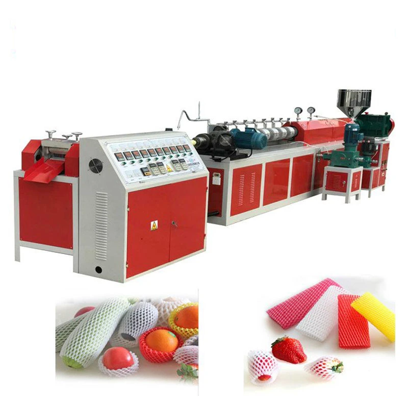 EPE Foam Fruit Mattress Plastic EPE Foam Apple Mango Fruit Net Mesh Cover Extruder Machine