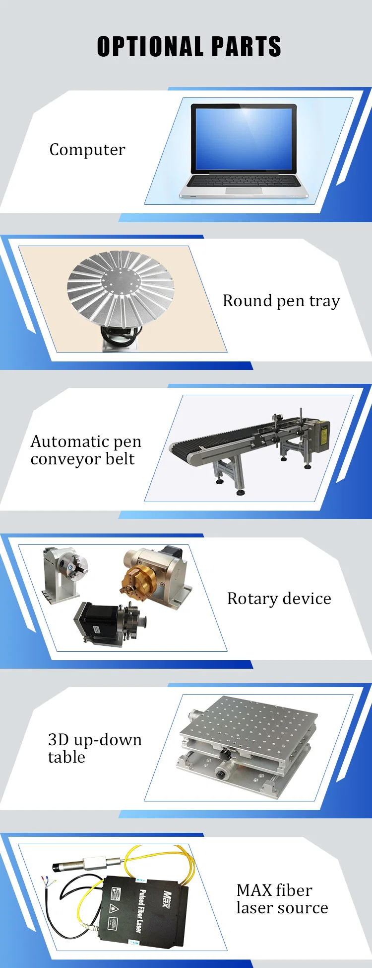 Power Optional Enclosed Metal Nonmetal Fiber Laser Marking Machine Gold Silver Cutter