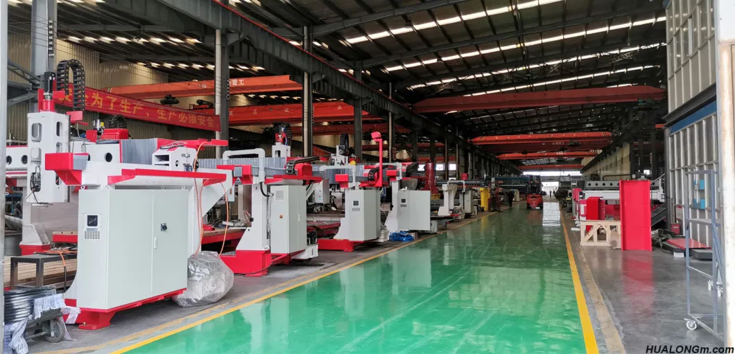 Hualong Machinery 5 Axis Stone CNC Bridge Saw Quartz Countertop CNC Machining Center