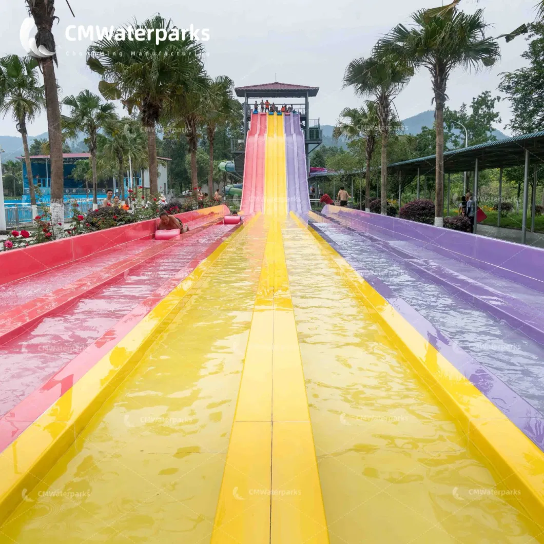 Multi-Lane Mat Racer Rainbow Wave Slide for Adventure Park