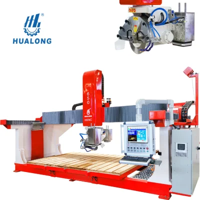 Maquinaria Hualong piedra puente CNC 5 ejes de la encimera de cuarzo sierra centro de mecanizado CNC