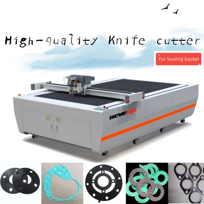 Cortadora automática de cuchillas CNC para fabricación de juntas de goma, grafito, no amianto, silicona, PTFE, plástico de poliuretano.